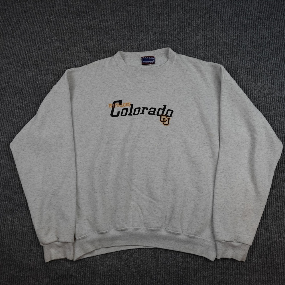 Vintage Colorado Buffaloes Sweatshirt Mens Large Gray NCAA Crable Sportswear